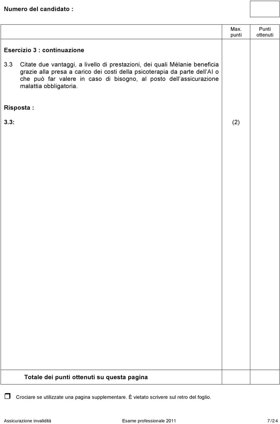 presa a carico dei costi della psicoterapia da parte dell AI o che può far valere in caso