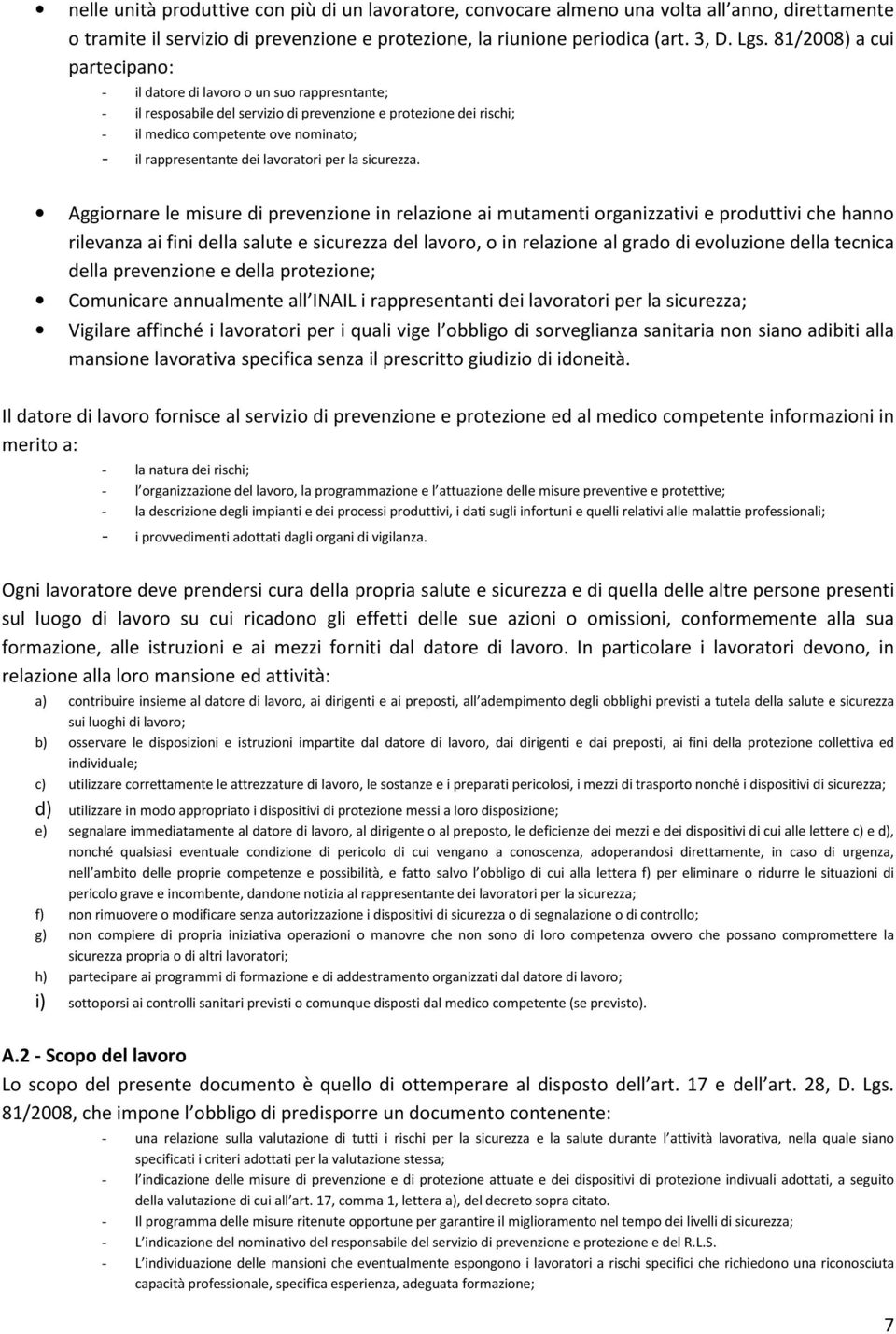 rappresentante dei lavoratori per la sicurezza.