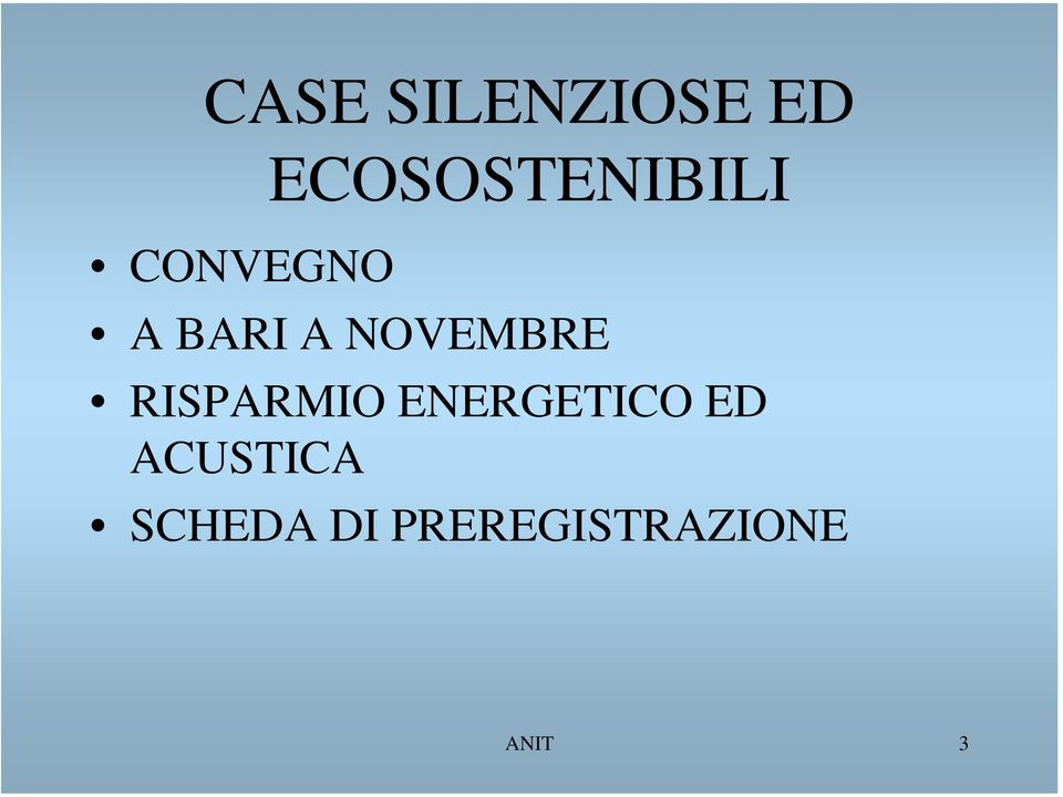 A NOVEMBRE RISPARMIO ENERGETICO