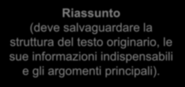 1 Comprensione si articola in due momenti basilari: lettura (prima orientativa, poi analitica) del testo; comprensione del significato letterale del testo.