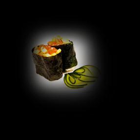 GUNKAN (esterno alga, interno riso con sopra pesce -2 pz.a porz.) 106. Spicy salmon gunkan (salmone piccante) 107. Spicy tuna gunkan (tonno piccante) 108. Kani gunkan (granchio) 109.