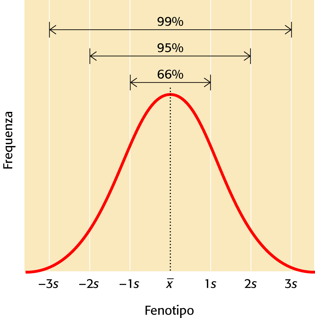 Varianza e deviazione standard varianza: variabilità di un gruppo di fenotipi deviazione