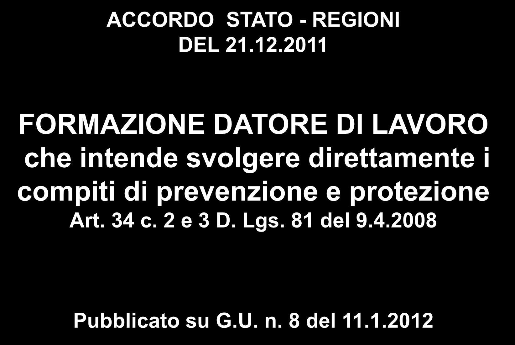 ACCORDO STATO - REGIONI DEL 21.12.