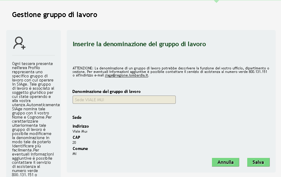 Figura 15 Elenco profili Dall elenco è possibile visualizzare la Denominazione del profilo, la sua Natura giuridica, il Codice Fiscale, la Qualifica attribuita, lo Stato e la colonna con le Azioni