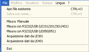 SALVARE UN FILE CON WPLAN Attivo durante la misurazione, permette di salvare con nome il file della misura in corso, aperto.