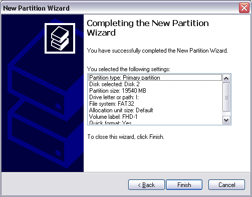 Partizione dell'fhd-2 in Windows XP / Windows 2000 8. Assegna una lettera di unità al tuo disco rigido. Generalmente puoi usare le opzioni predefinite. Clicca su "Avanti". 9.
