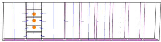 1 9 8 7 6 5 4 3 2 1 Comp2.1 T ( C) Comp2.2 Comp2.3 Comp2.4 Comp2.5 t (min) 1 2 3 4 5 6 7 8 9 1 11 12 13 14 Figura 14. Modellazione in CFast Scenario 2A. Figura 15.