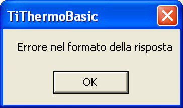 TiThermoBasic 26 Se la procedura non dovesse andare a buon fine, viene visualizzato il seguente messaggio: Se durante la procedura di connessione la Centrale si blocca è necessario eseguire la