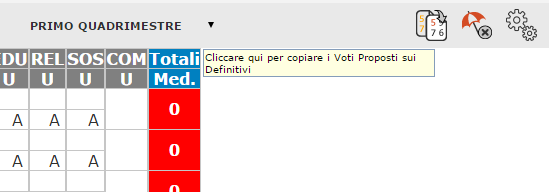 4 La prima volta che si accede allo scrutinio dovrebbe apparire questa finestra Cliccare Copia per copiare i voti