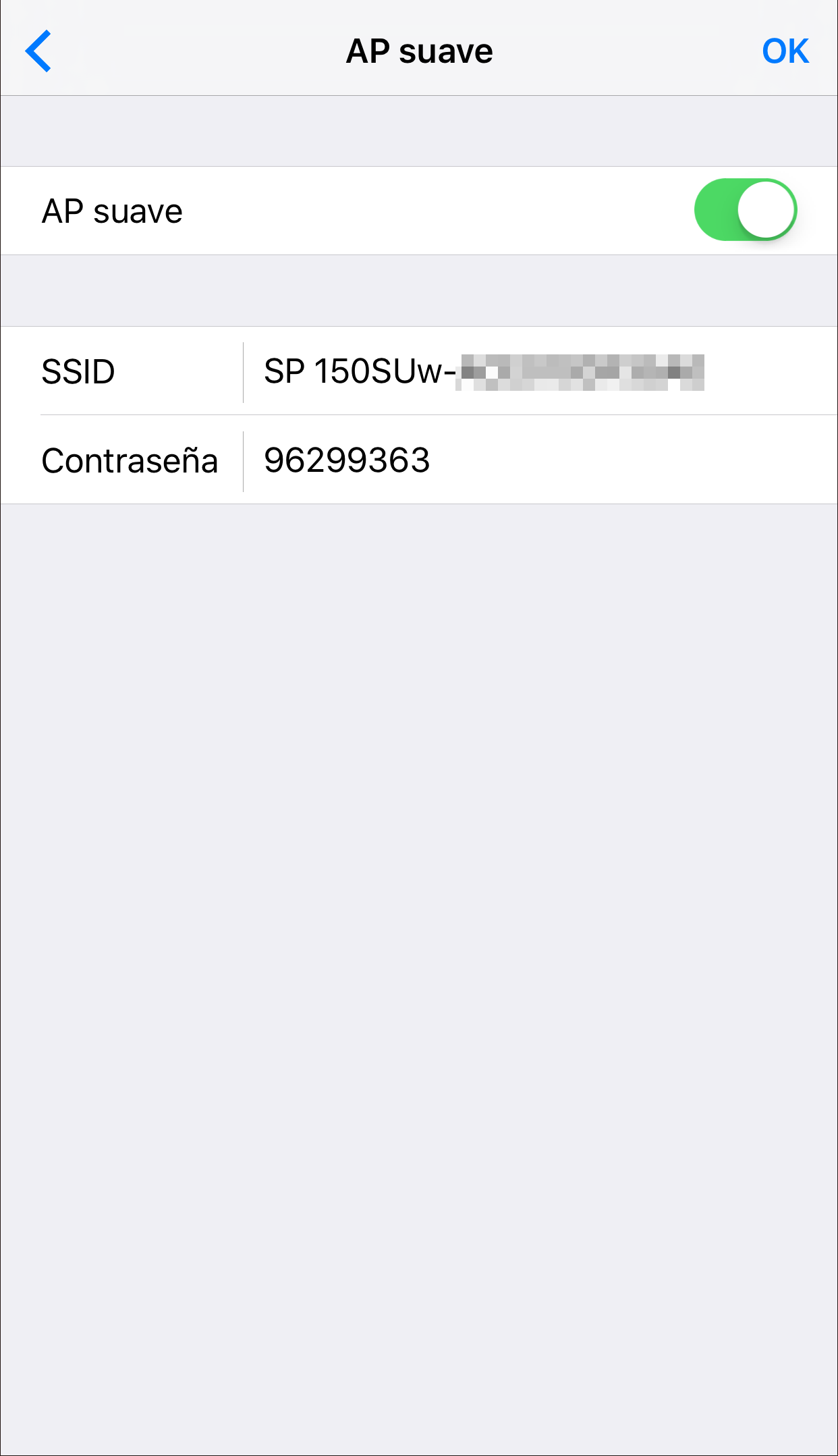 4. Android/iOS version Impostazione Soft AP (supportata solo su SP 150w e SP 150SUw) 1. Nella pagina Impostazioni, toccare [Soft AP]. 2.