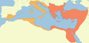 L'impero bizantino prima dell'avvento di Giustiniano I,