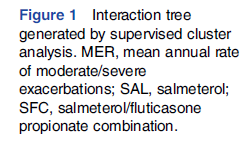 Design: Post hoc cluster analys randomised clinical trials of salmeterol/fluticasone propionate (SFC) and salmeterol (SAL) that had primary