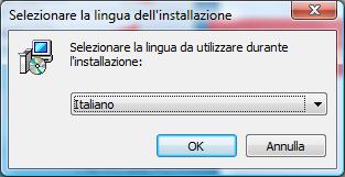 Fare click prima sul bottone Installa Firebird (la procedura opera solo per qualche istante) quindi su Installa Mistral Laundry (client) e selezionare la lingua di installazione.