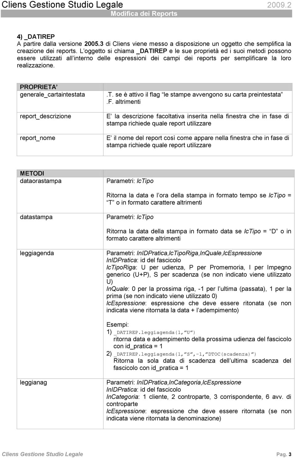 PROPRIETA generale_cartaintestata report_descrizione report_nome.t. se è attivo il fl