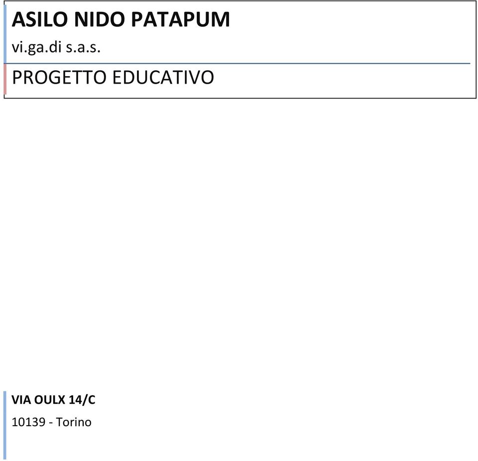 a.s. PROGETTO
