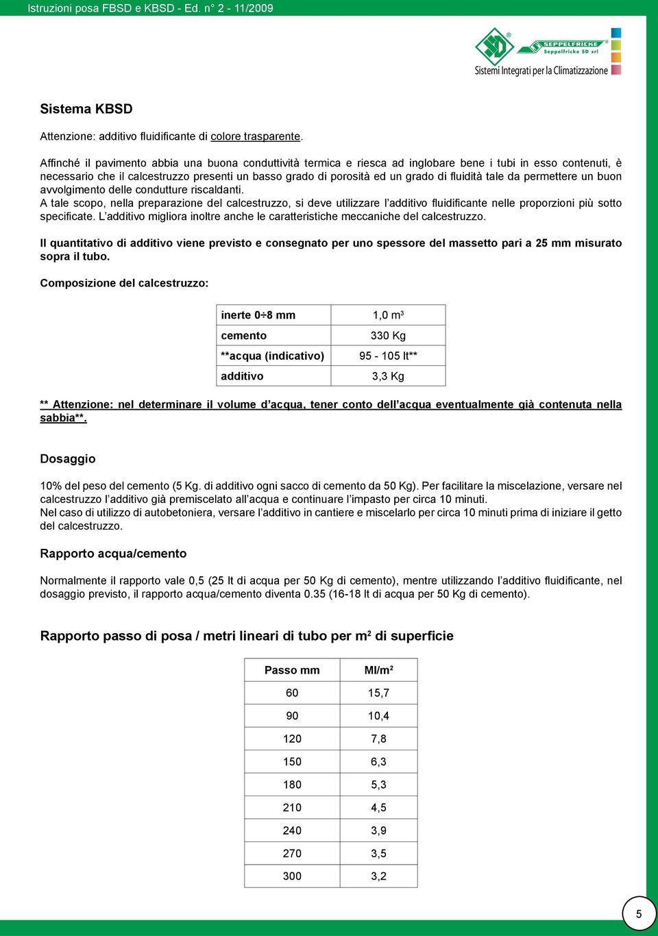 fluidità tale da permettere un buon avvolgimento delle condutture riscaldanti.