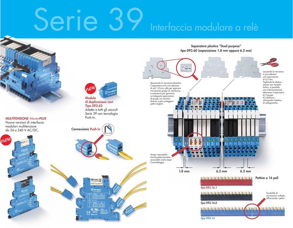 terminali A1/A2 di 8 tipo 093.