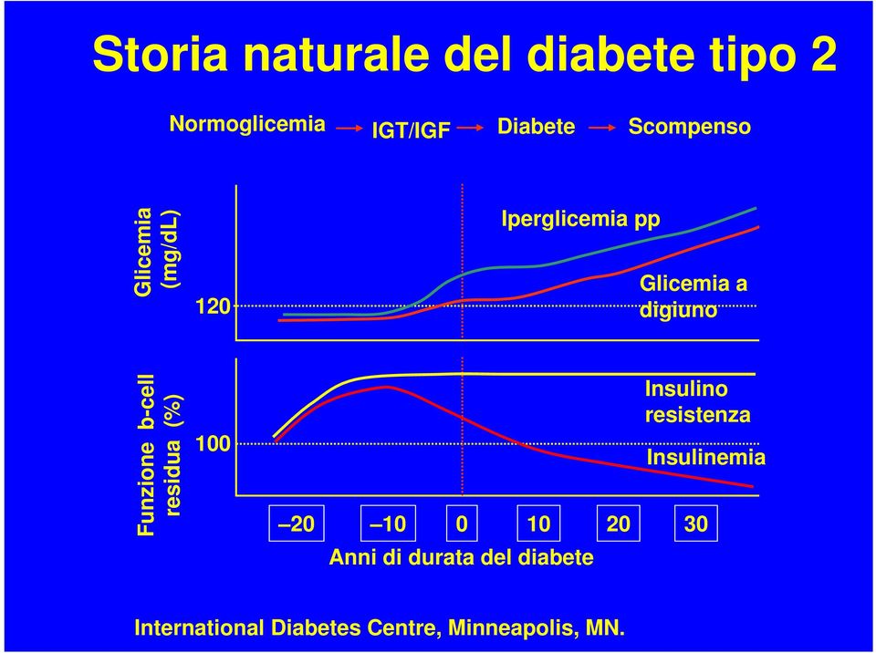 Funzione b-cell residua (%) 100 20 10 0 10 20 30 Anni di durata del