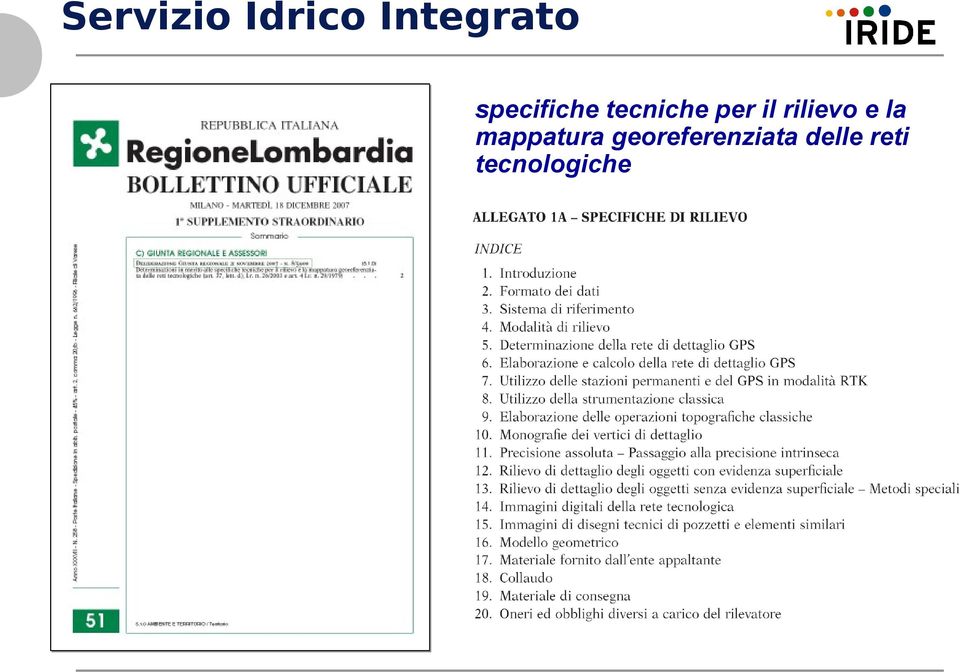 rilievo e la mappatura