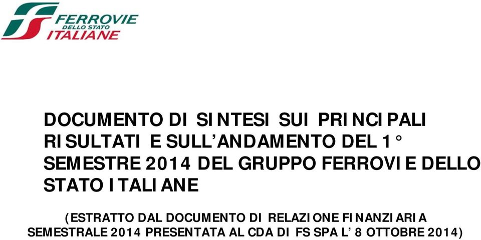 STATO ITALIANE (ESTRATTO DAL DOCUMENTO DI RELAZIONE