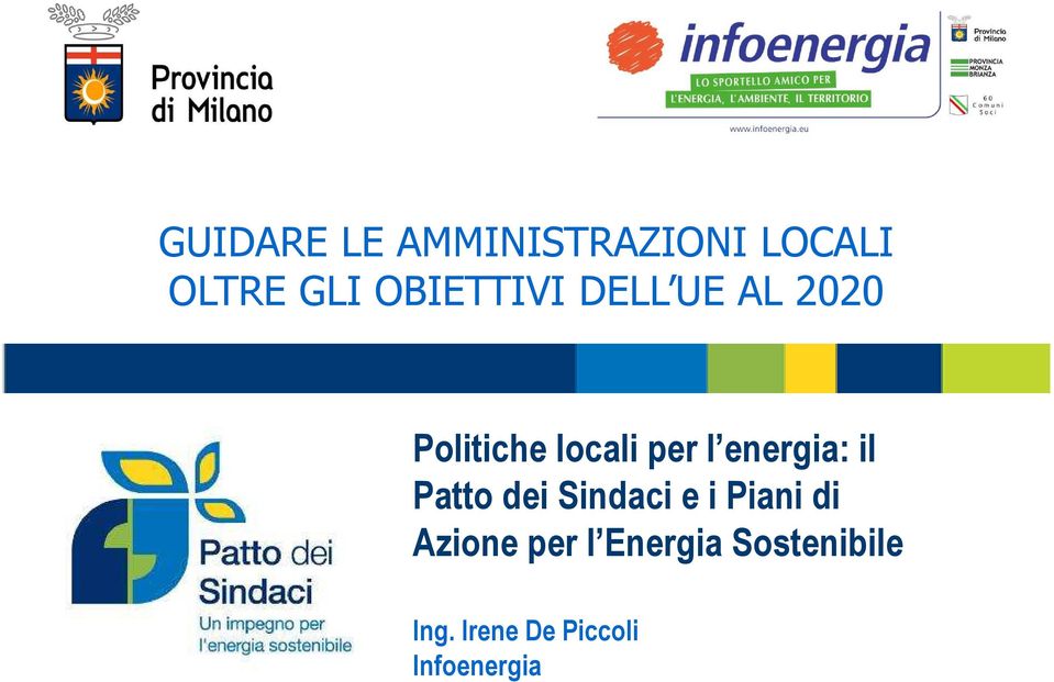 energia: il Patto dei Sindaci e i Piani di Azione