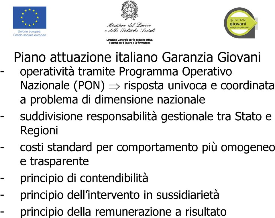 gestionale tra Stato e Regioni - costi standard per comportamento più omogeneo e trasparente -