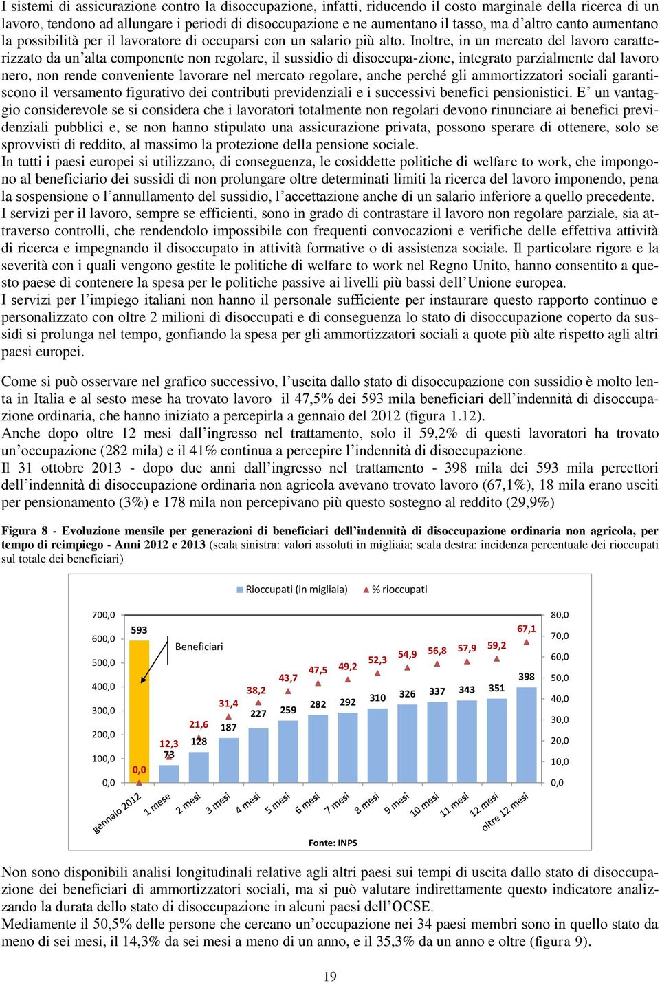 Inoltre, in un mercato del lavoro caratterizzato da un alta componente non regolare, il sussidio di disoccupa-zione, integrato parzialmente dal lavoro nero, non rende conveniente lavorare nel mercato