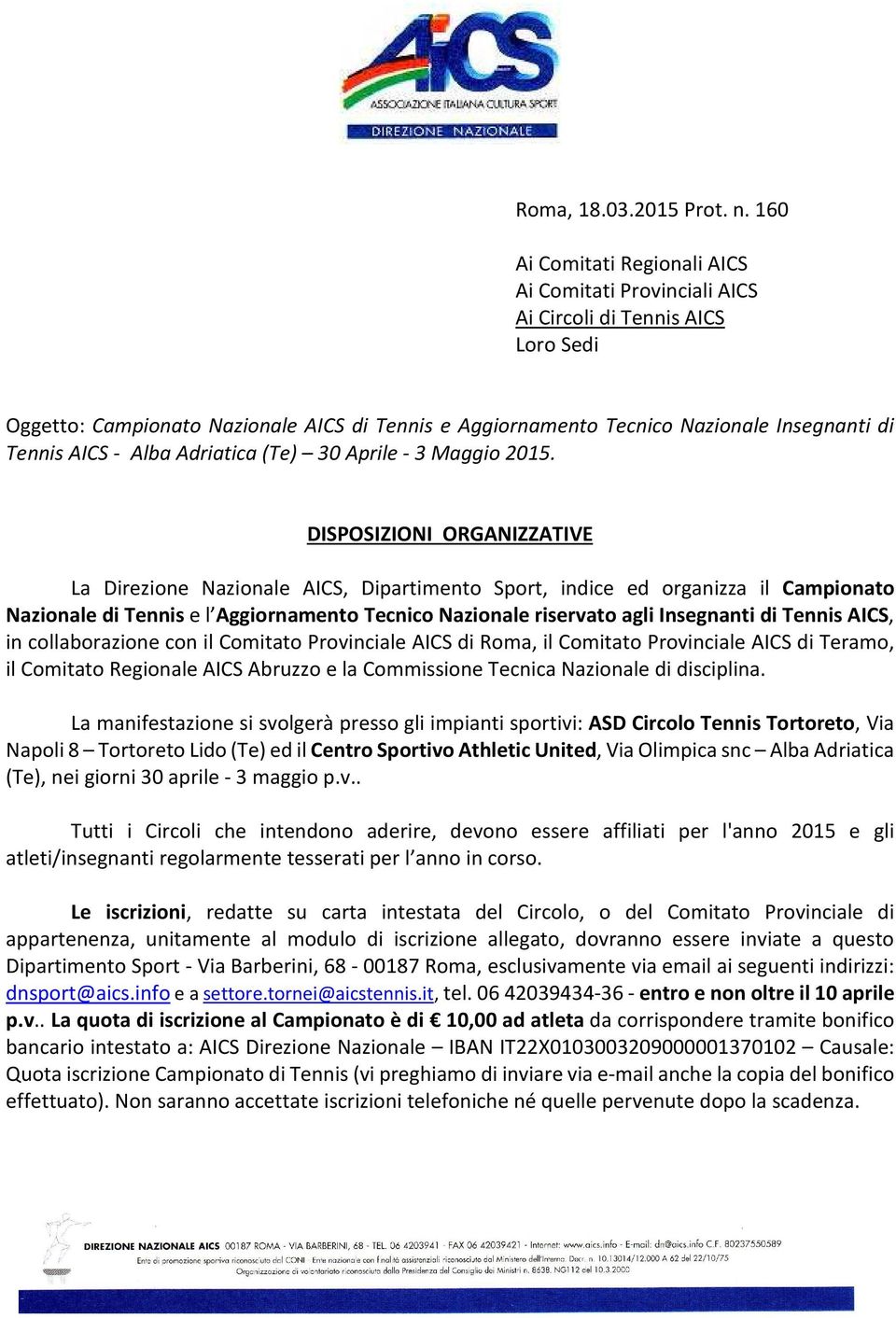 AICS - Alba Adriatica (Te) 30 Aprile - 3 Maggio 2015.