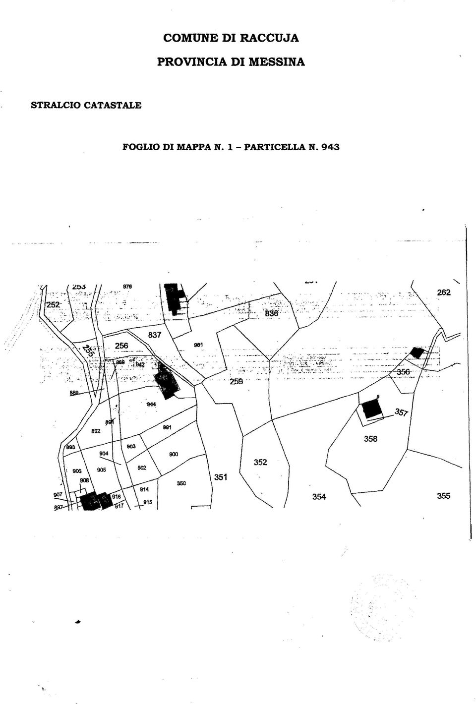 STRALCIO CATASTALE FOGLIO