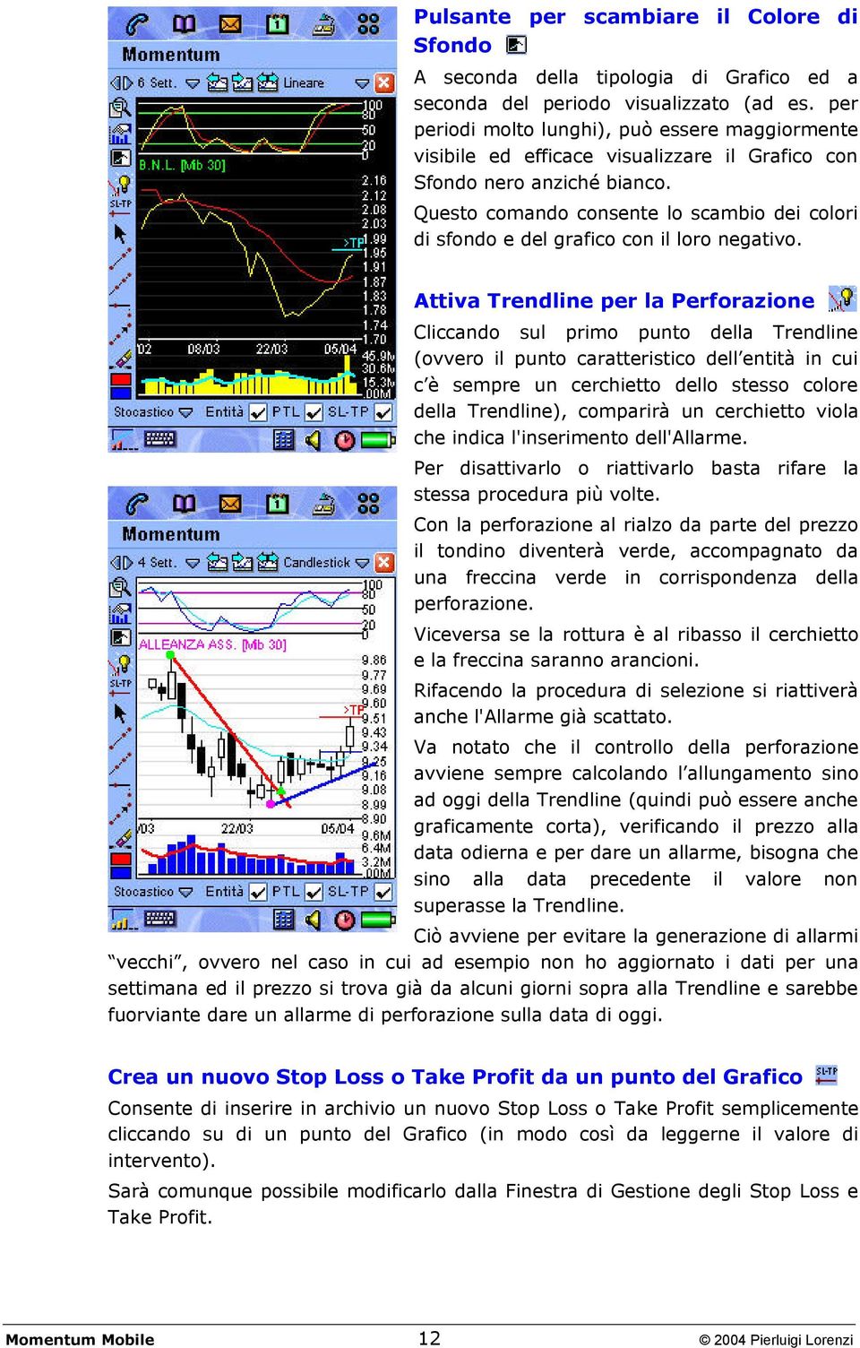 Questo comando consente lo scambio dei colori di sfondo e del grafico con il loro negativo.