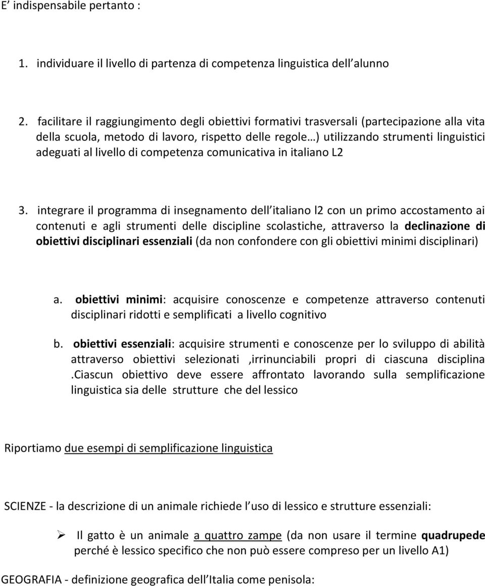 livello di competenza comunicativa in italiano L2 3.