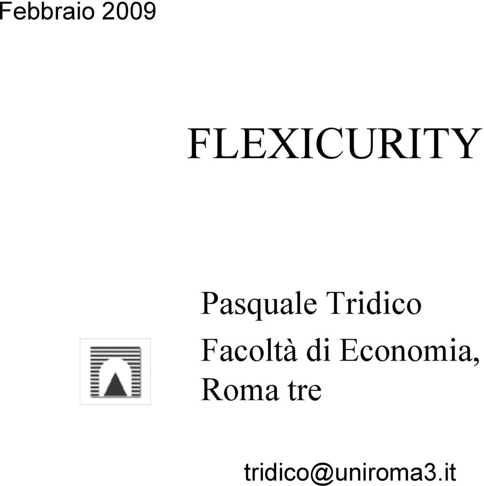 Tridico Facoltà di