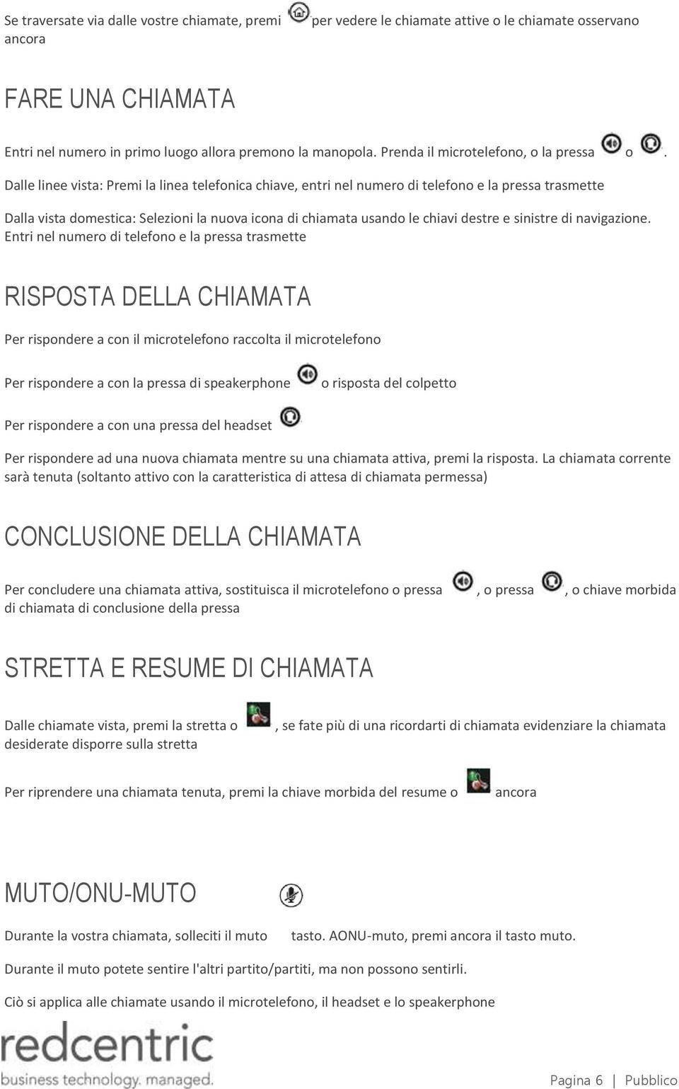 Dalle linee vista: Premi la linea telefonica chiave, entri nel numero di telefono e la pressa trasmette Dalla vista domestica: Selezioni la nuova icona di chiamata usando le chiavi destre e sinistre