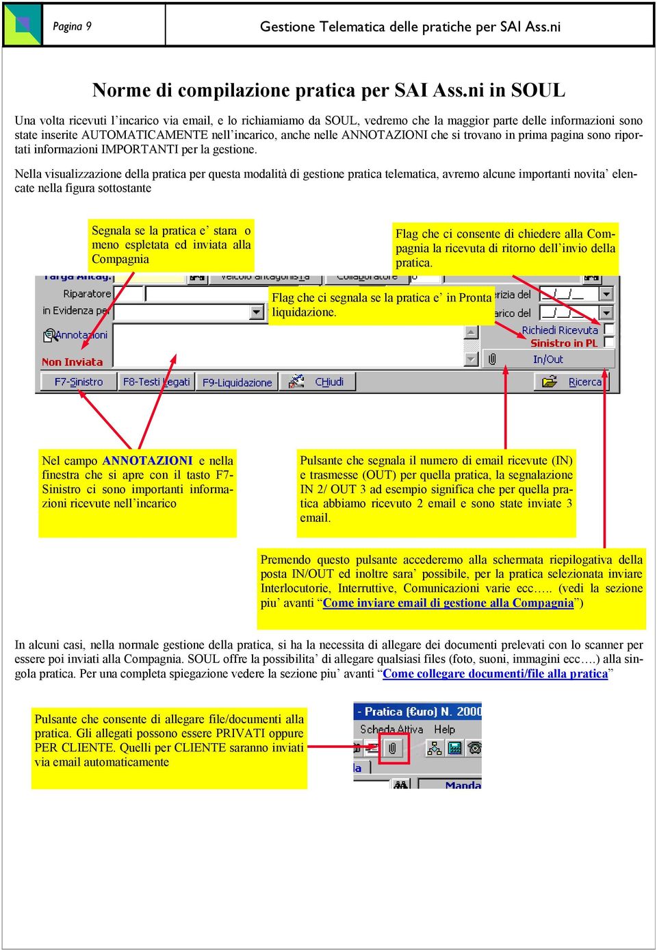 ANNOTAZIONI che si trovano in prima pagina sono riportati informazioni IMPORTANTI per la gestione.