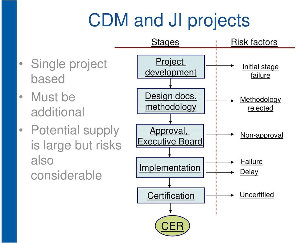 methodology Approval, Executive Board Implementation Certification Risk factors