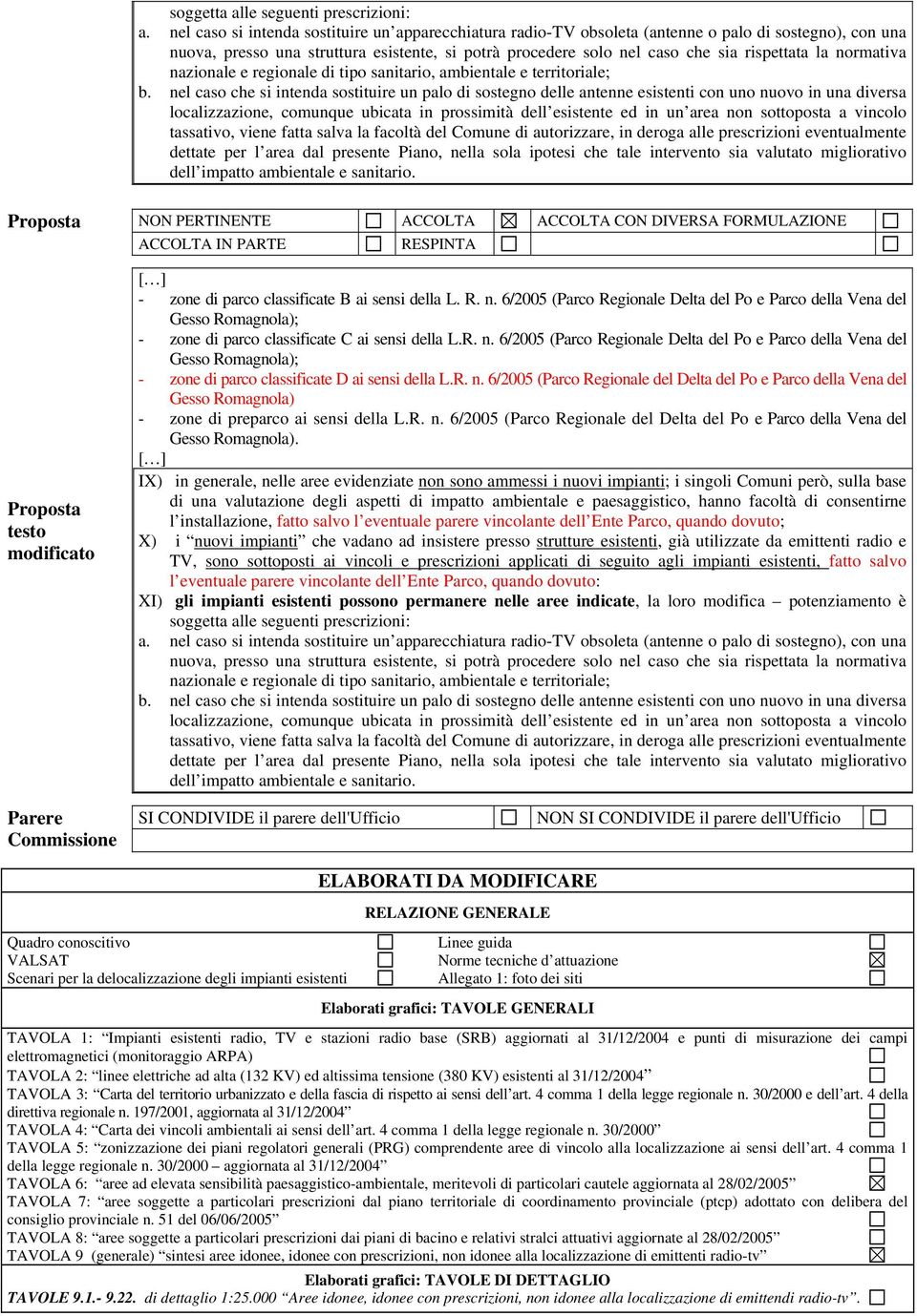 normativa nazionale e regionale di tipo sanitario, ambientale e territoriale; b.