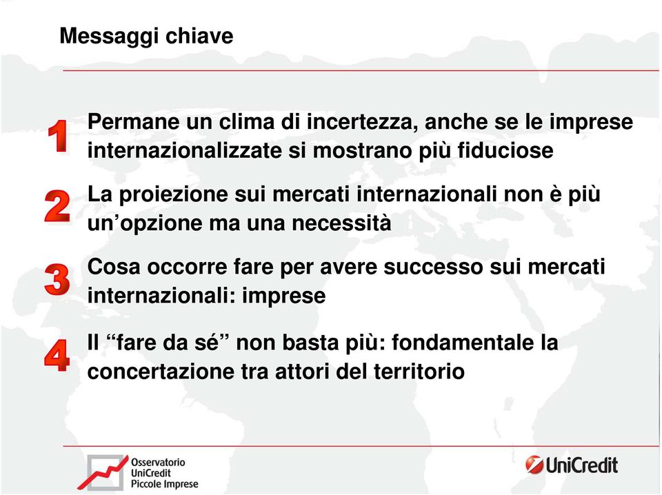 non è più un opzione ma una necessità Cosa occorre fare per avere successo sui mercati