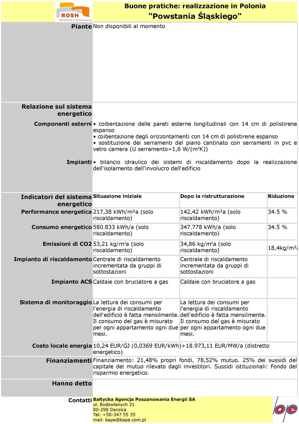 K)) Impianti bilancio idraulico dei sistemi di riscaldamento dopo la realizzazione dell'isolamento dell'involucro dell'edificio Indicatori del sistema Situazione iniziale Dopo la ristrutturazione