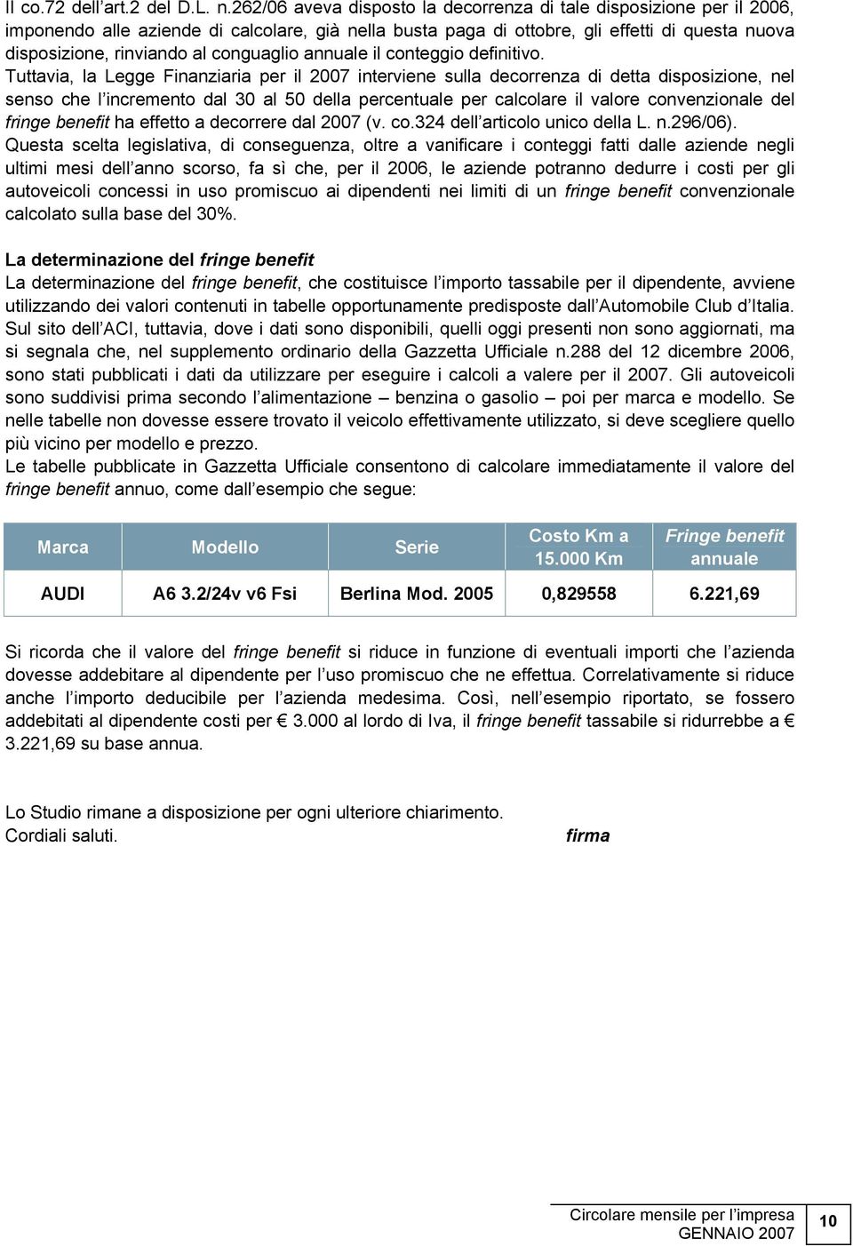 conguaglio annuale il conteggio definitivo.