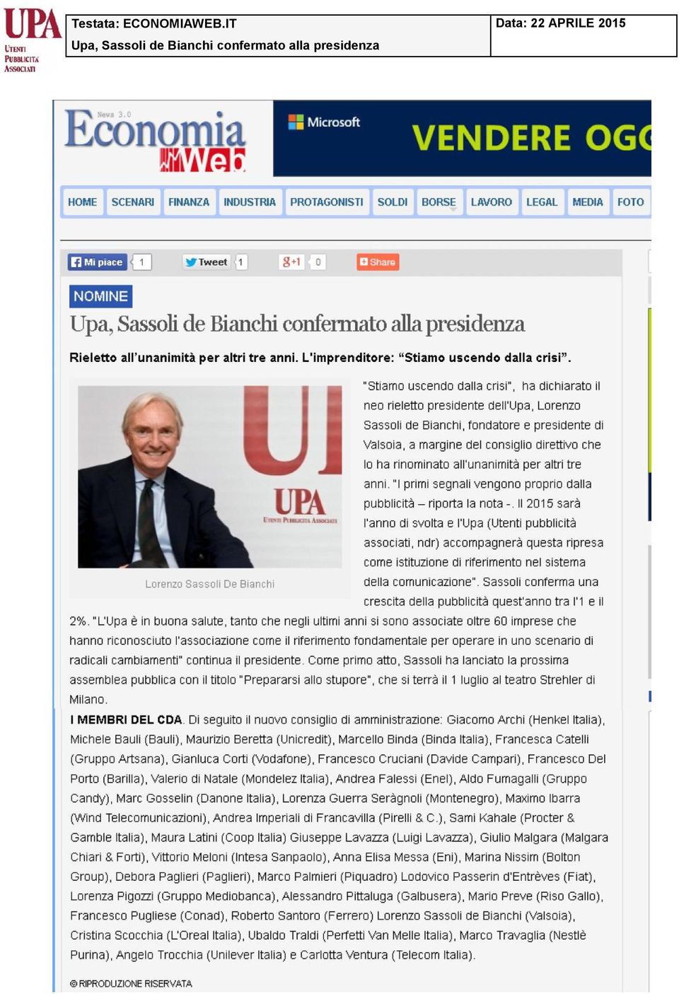 IT Upa, Sassoli de