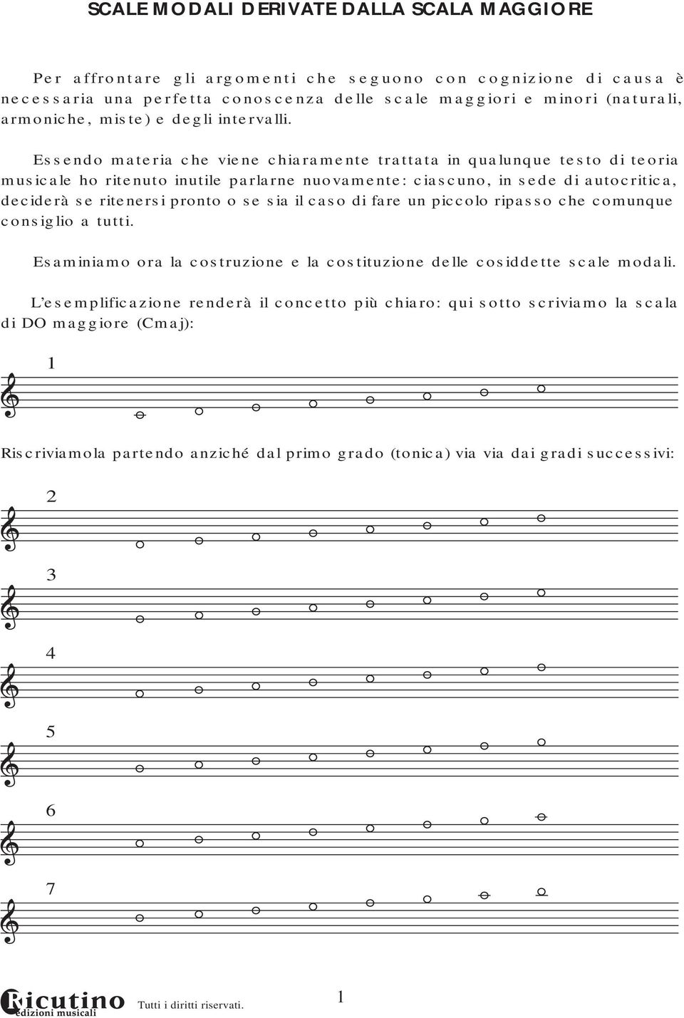 Essendo materia che viene chiaramente trattata in qualunque testo di teoria musicale ho ritenuto inutile parlarne nuovamente: ciascuno, in sede di autocritica, deciderà se ritenersi pronto o se sia