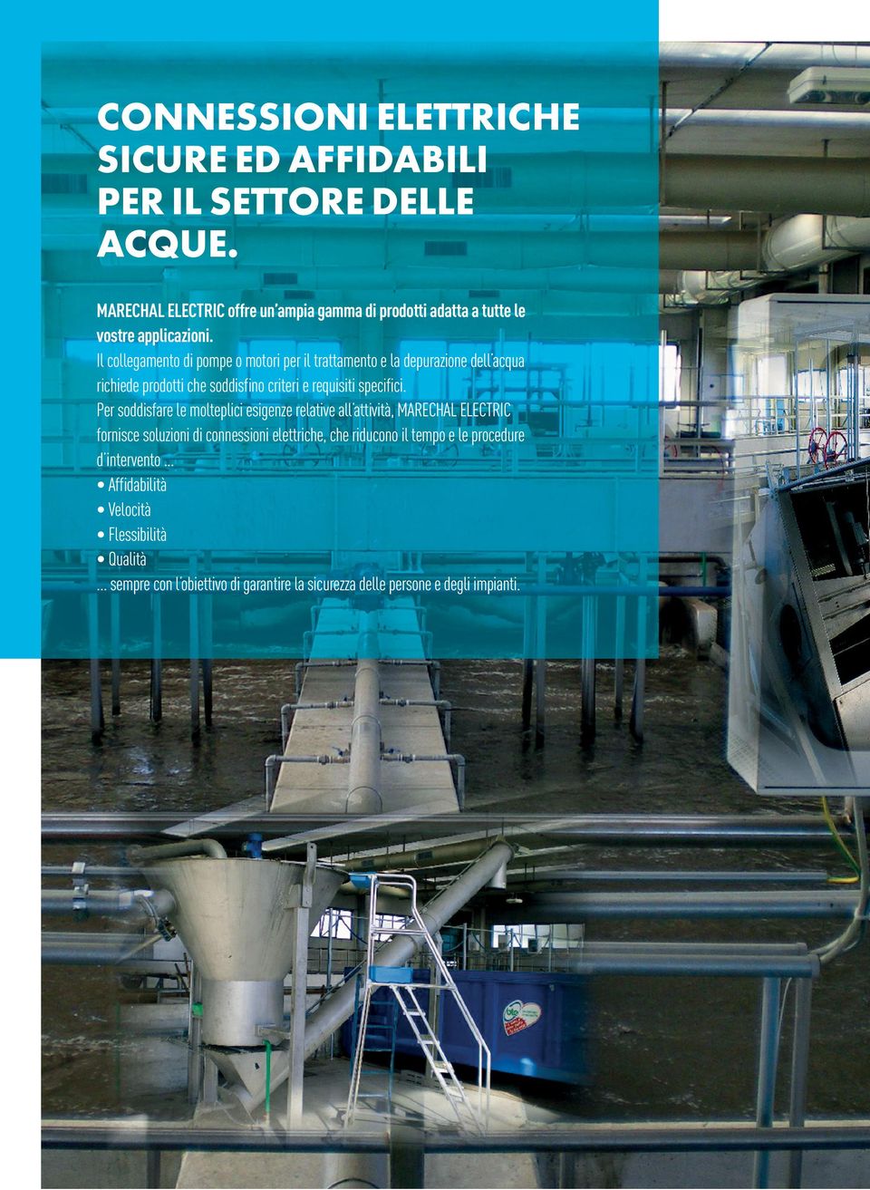 Il collegamento di pompe o motori per il trattamento e la depurazione dell acqua richiede prodotti che soddisfino criteri e requisiti specifici.