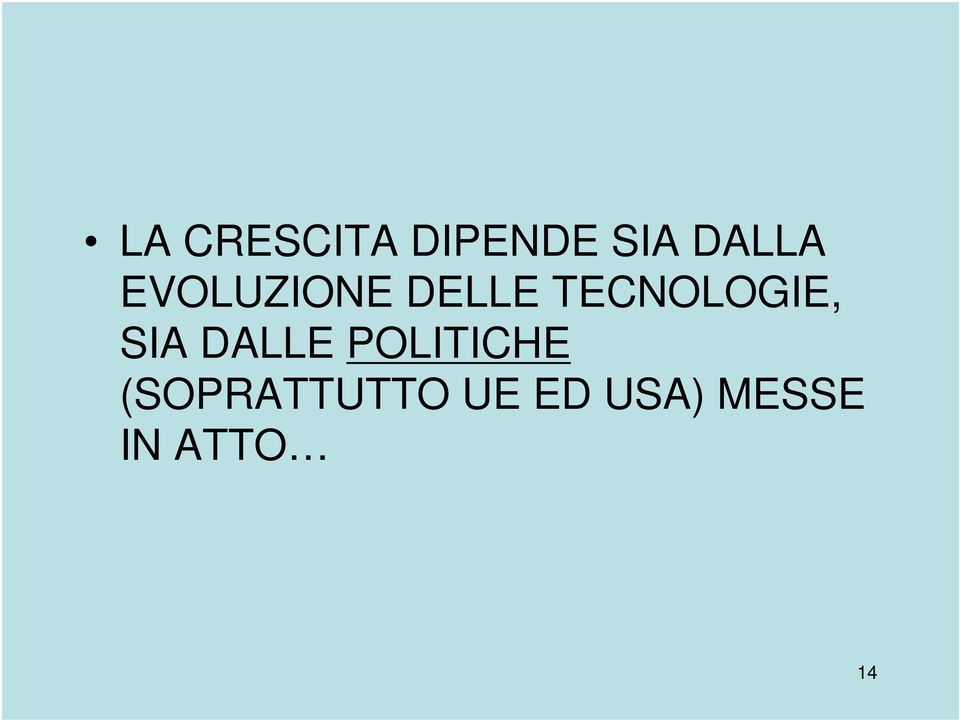 SIA DALLE POLITICHE