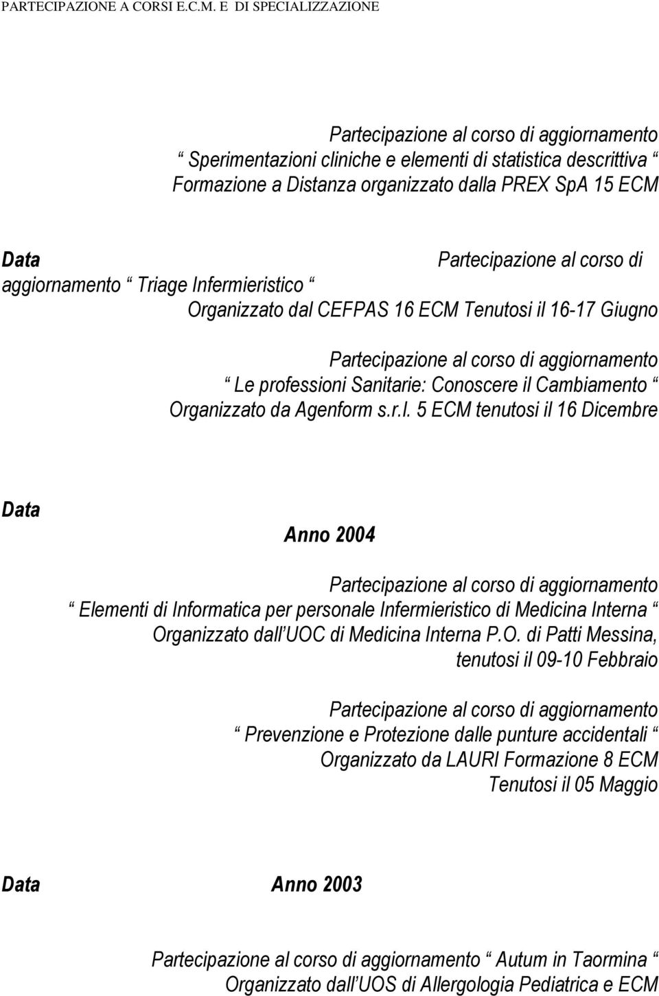 CEFPAS 16 ECM Tenutosi il 