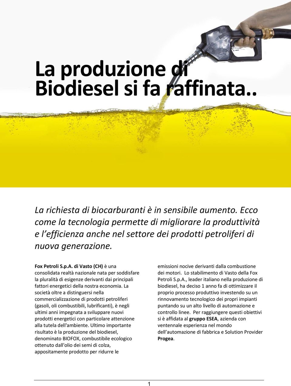 di Vasto (CH) è una consolidata realtà nazionale nata per soddisfare la pluralità di esigenze derivanti dai principali fattori energetici della nostra economia.