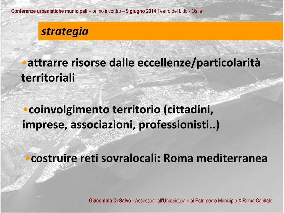 coinvolgimento territorio (cittadini, imprese,