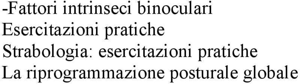 Strabologia: esercitazioni