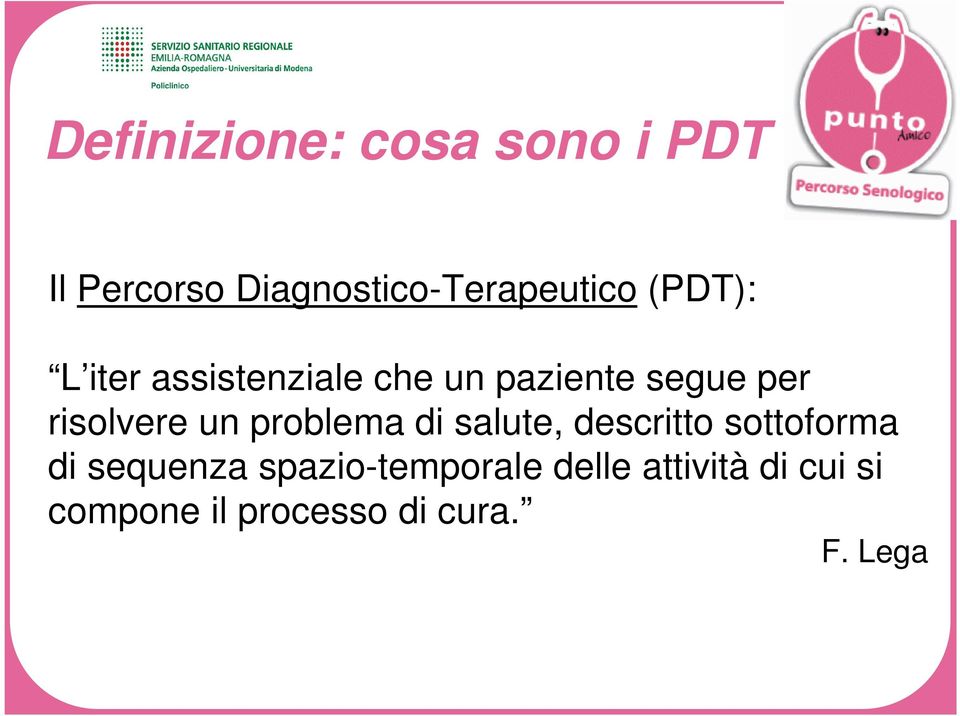 un problema di salute, descritto sottoforma di sequenza