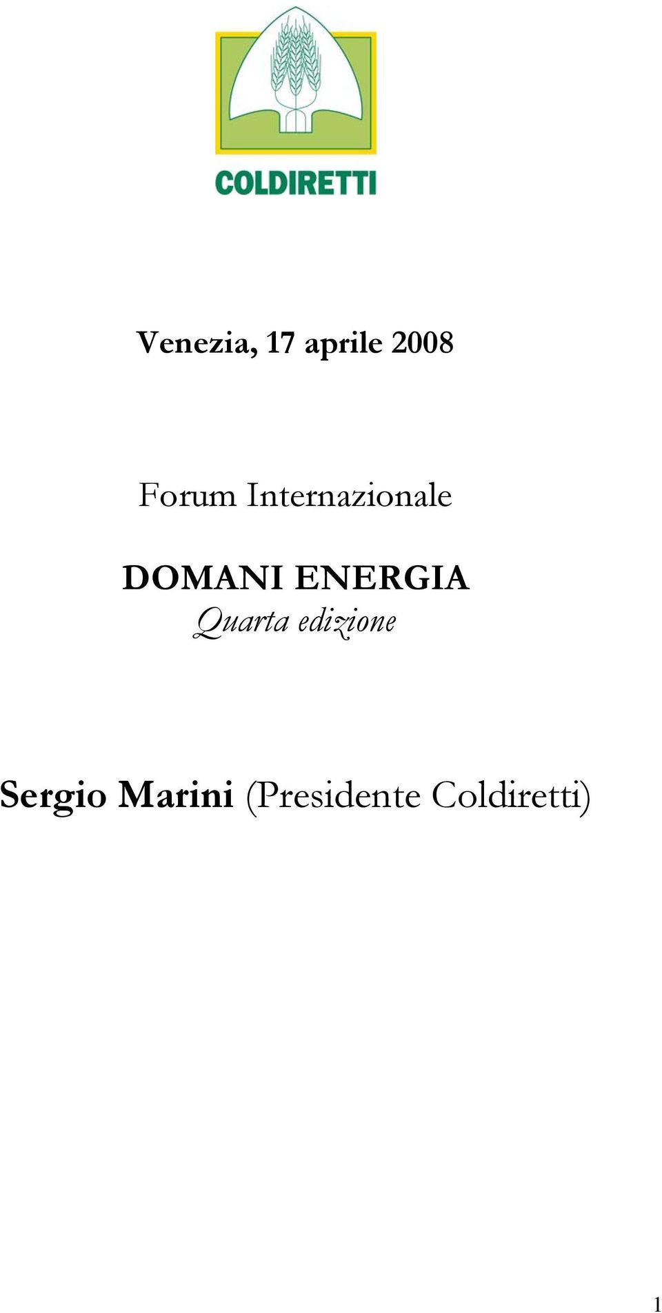 ENERGIA Quarta edizione