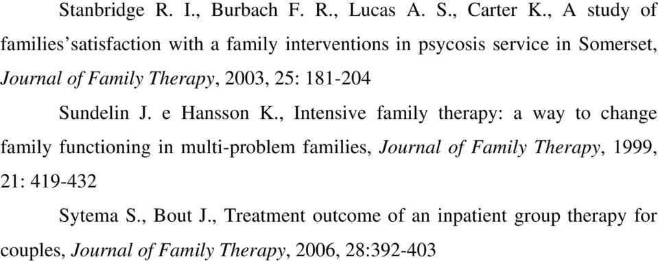 Therapy, 2003, 25: 181-204 Sundelin J. e Hansson K.